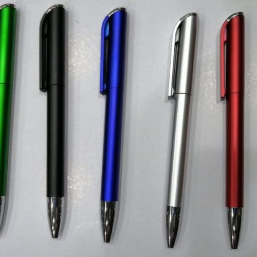 Glossy plastic pens