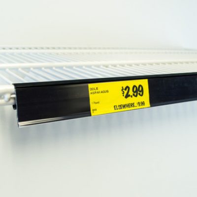 Shelf strip label